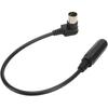 MIDI Cable, 6.35mm 1/4 Inch Female to DIN 5 Male Sound Adapter, 90 Degree Right Angle TRS Stereo Audio Cable for Keyboard, Electric Piano, Guitar