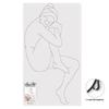 Les Trésors De Lily [A1071] - XXL Metal Decoration 'Seated Woman' Black - 90x44 Cm