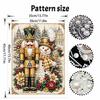 DIY Nutcracker and Snowman Pearl Diamond Painting Kit. suitable for beginners. Christmas home wall decoration. handmade gift.