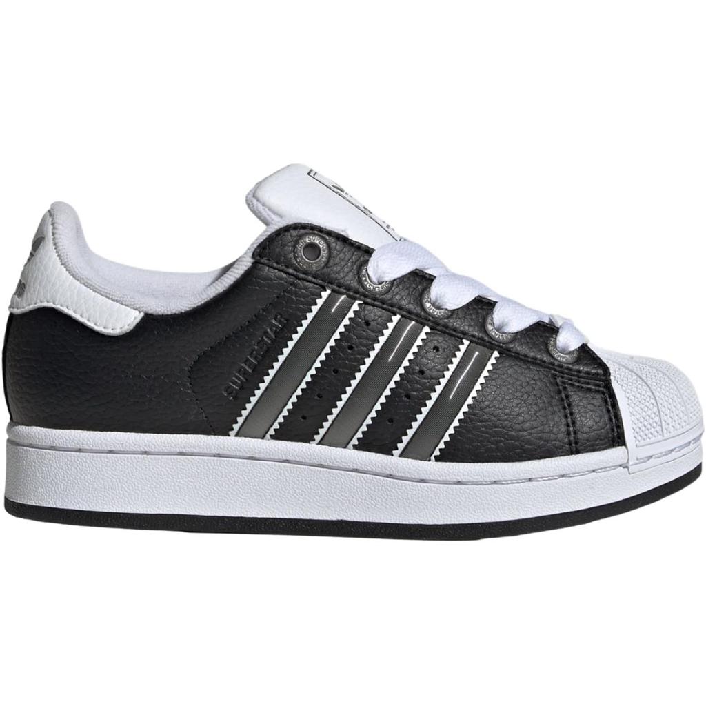 Adidas Superstar 2 J Black Lenticular Stripes Kids Sneakers Core-Black Matte-Silver Cloud-White JQ0314