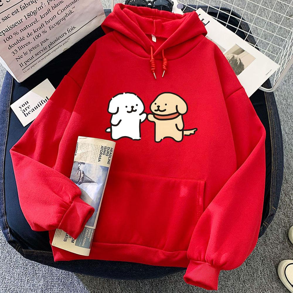 Puppy Maltese Dog Printing Hoodies Kawaii Graphic Women/Men Sweatshirts Long Sleeve Clothing for Girls Cute Graphic Winter Hoody