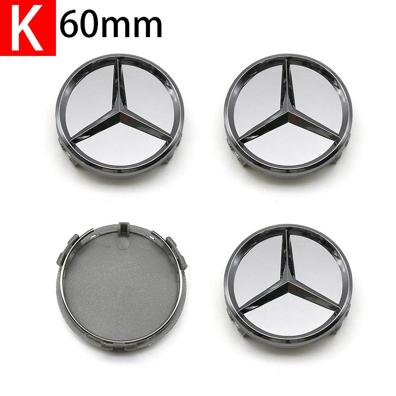 ABS Car Wheel Center Hub Caps 4PCS 56MM 60mm 75MM For Mercedes Benz AMG W203 W206 W220 W205 W211 GLA GLC Emblem Tire Rim CoversA