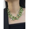 Fashion Retro Green Shell Multi-Layer Twin Necklace Bohemia Accessible Luxury Crystal String Beads Clavicle Chain Neck Chain Tide