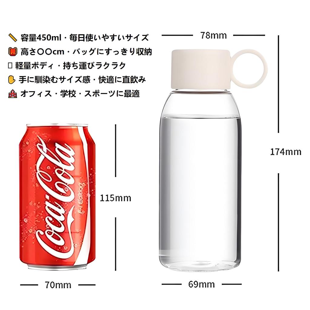 IOLOYU Tritan Water Dishwasher Heat and Cold Direct Sports Drink Transparent Water Bottle that Shows Drink Volume Food-Contact-Safe Bottle, Safe,
