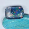 Lab-Created Opal Loose Gemstone 12.20 ct Multi-Color Cushion Cut October Birthday Birthstone