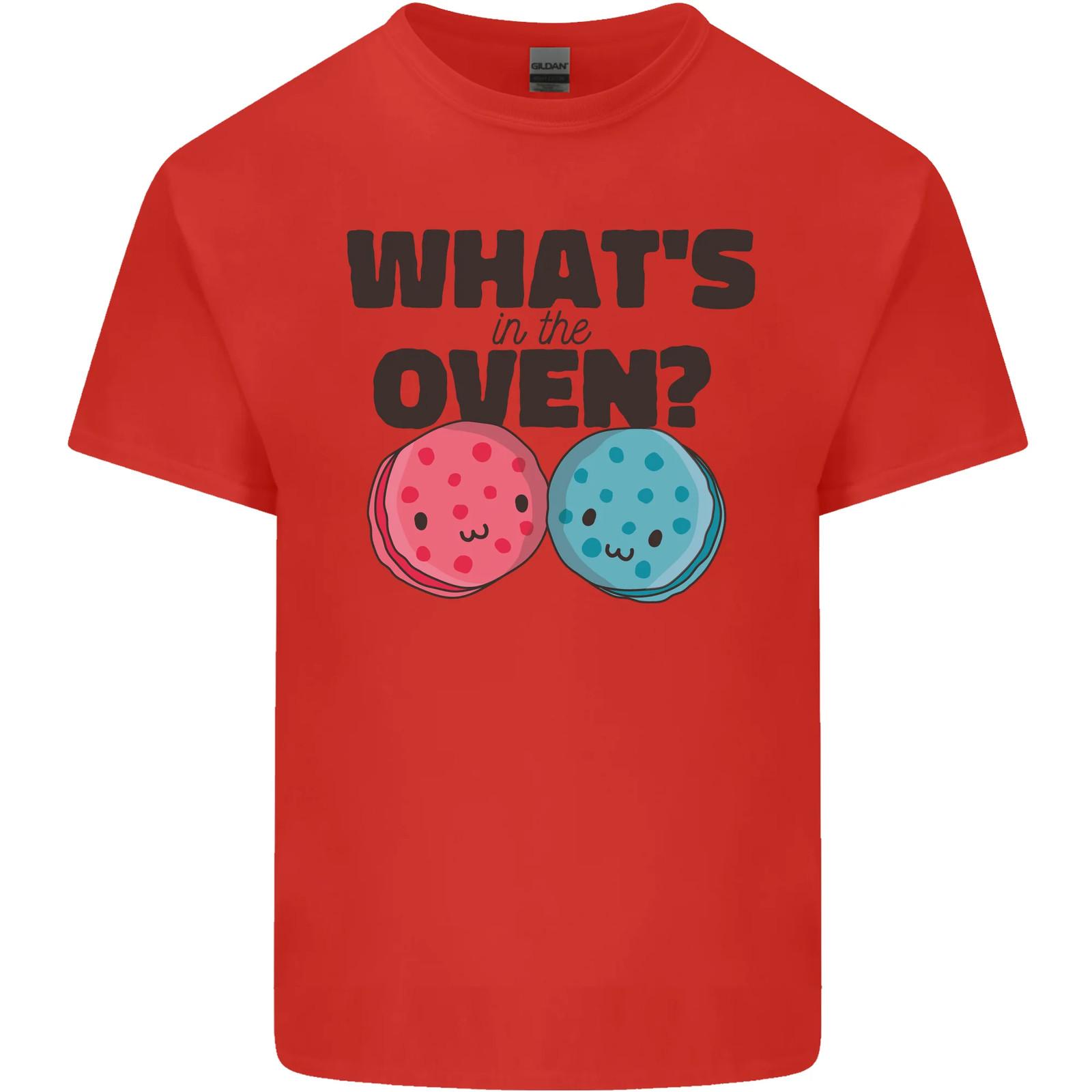 

What s in the Oven Gender Reveal New Baby Pregnancy Mens Cotton T-Shirt Tee Top 5XL різнокольоровий