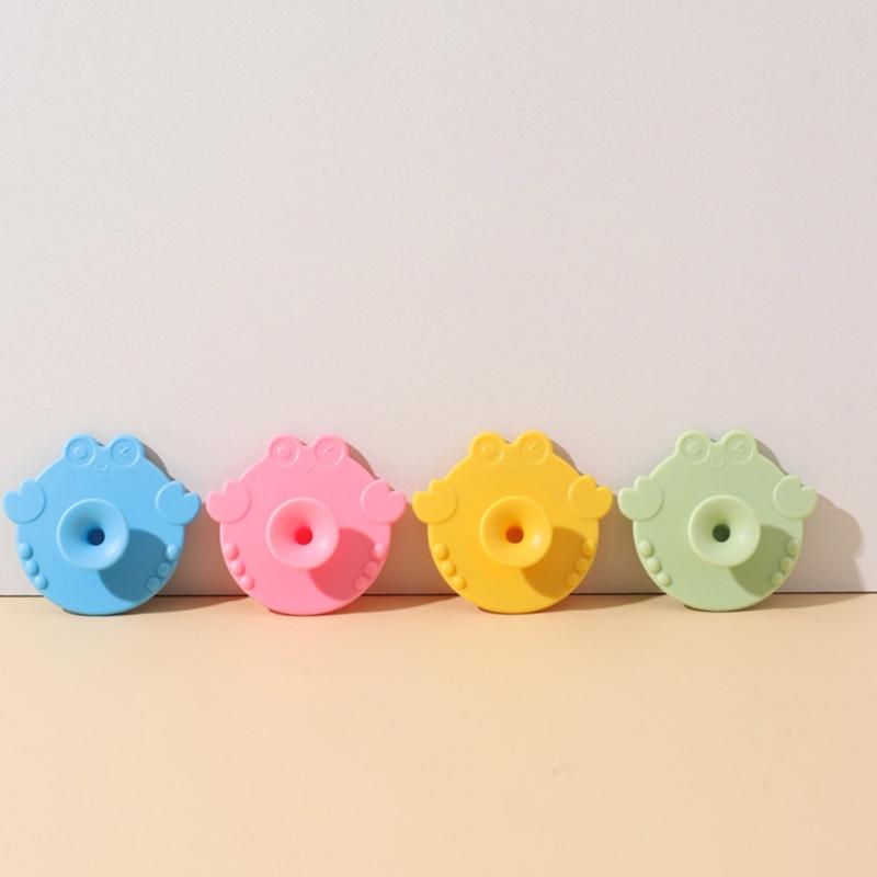 Multifunctional Infant Silicone Cleaning Brush Safe Bath Massage Tool Cute Cartoon Design for Baby Comfortable