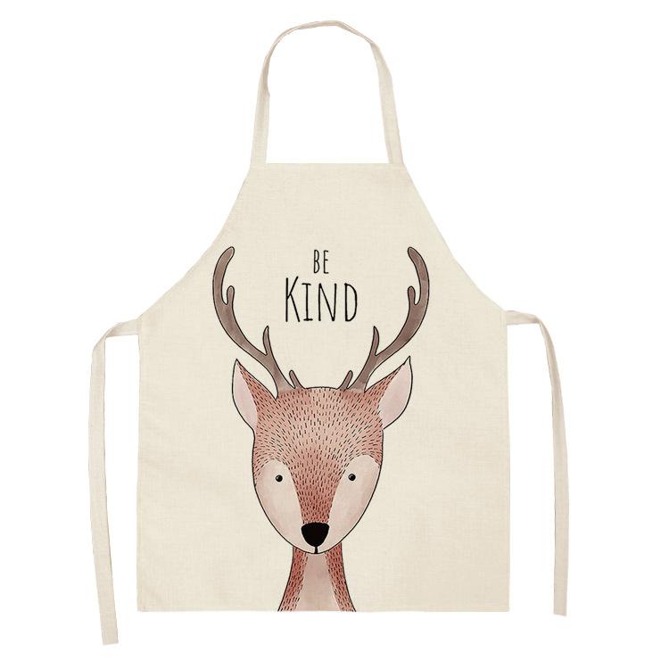 Kitchen Apron Animal Print Apron Lion Moose Bear Fox Aprons Women Sleeveless Cycling Bibs Kids Apron Home Bibs