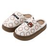 Cute bear cotton slippers winter couple winter non-slip indoor home household warm fluffy slippers winter