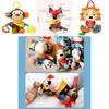 Morbido e Colorato Peluche Giocattolo Riempito Per Neonati Con Molteplici Texture e Mordicchietti Per il Gioco Sensoriale