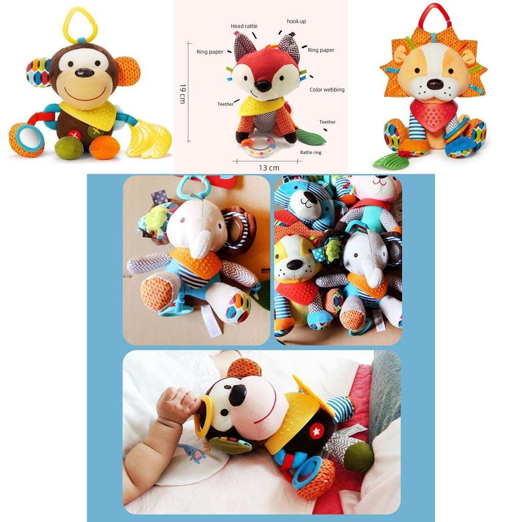 Morbido e Colorato Peluche Giocattolo Riempito Per Neonati Con Molteplici Texture e Mordicchietti Per il Gioco Sensoriale