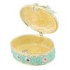Hand Painted Trinket Box Enamel Vintage Jewelry Storage Box Metal Jewelry   Decorative Rings Earrings Necklace Box