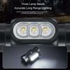 LED Headlamp Flashlight 1150LM 3 White LEDs Multi Modes Waterproof Rechargeable LED Headlight for Outdoor Work