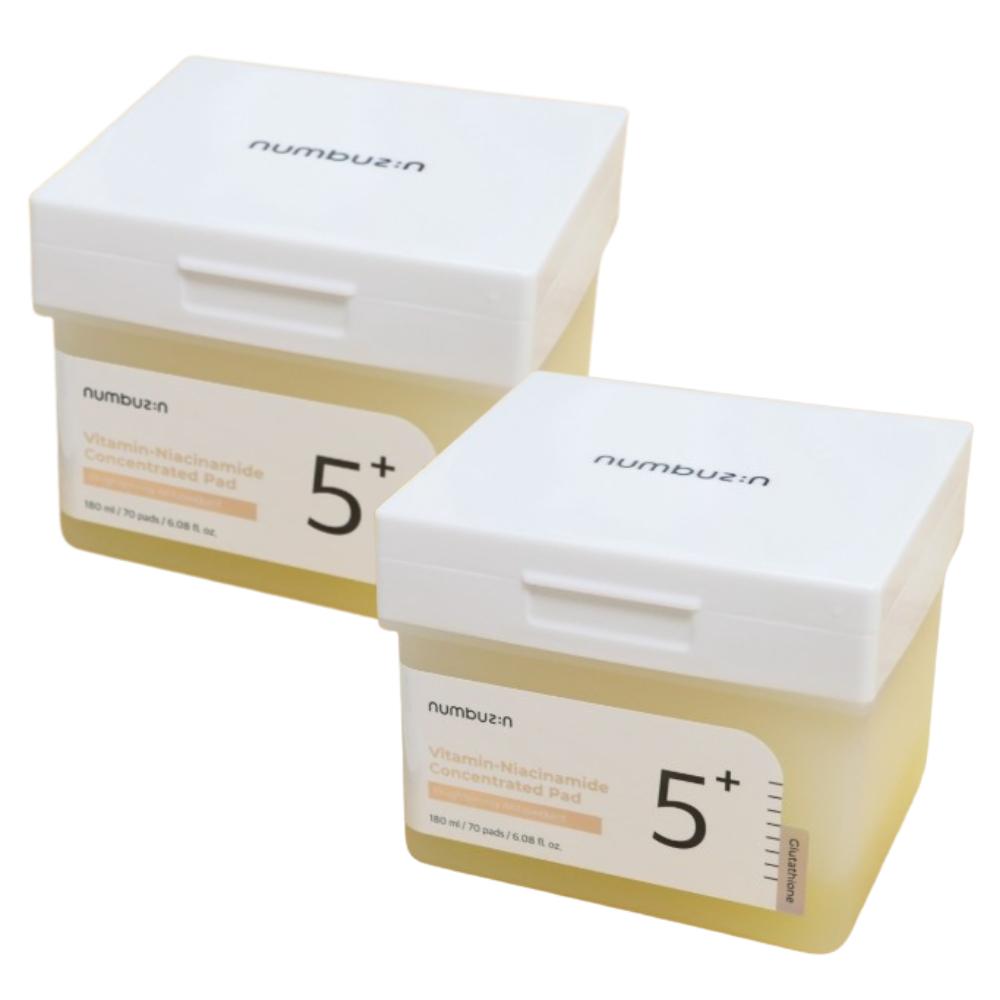 

[Упаковка из 2 штук] numbuzin №5 Глутатион C Точечные пэды для лица 70 штук × 2 – Корейские осветляющие тонер-пэды для точечного ухода с глутатионом 70 Sheets × 2