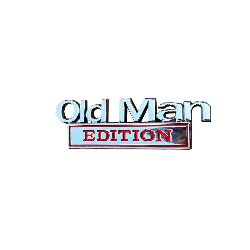 New Old Man Edition Metal Car Sticker Badges Old Man Logos Car Decals Motorcycle Decoration for Car Trunk Door Decoration Badges