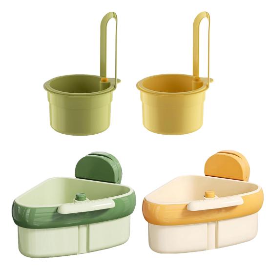 2Pcs Sink Drain Strainer Basket with Drain Hole Hanging Sink Corner Colander Triangle Sink Food Catcher Basket Kitchen Tool