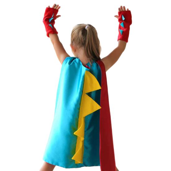2 Mantelli Da Dinosauro Per Bambini Con Maschera - Costume Drago Per Halloween E Carnevale
