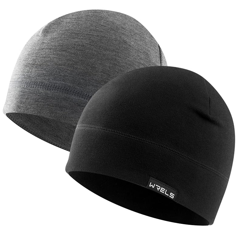 

[WRELS] fleece hat men s helmet inner cap running cycle camp ski hat beanie knit hat watch cap Cold protection for winter snow boat Mountain climbing