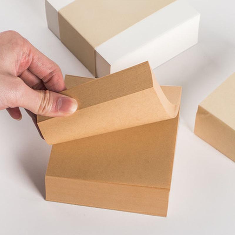 Thickened Square Brick Notes for N Times Simple Stationery Blank Tearable Note Pad and 400 Post-it Notes.