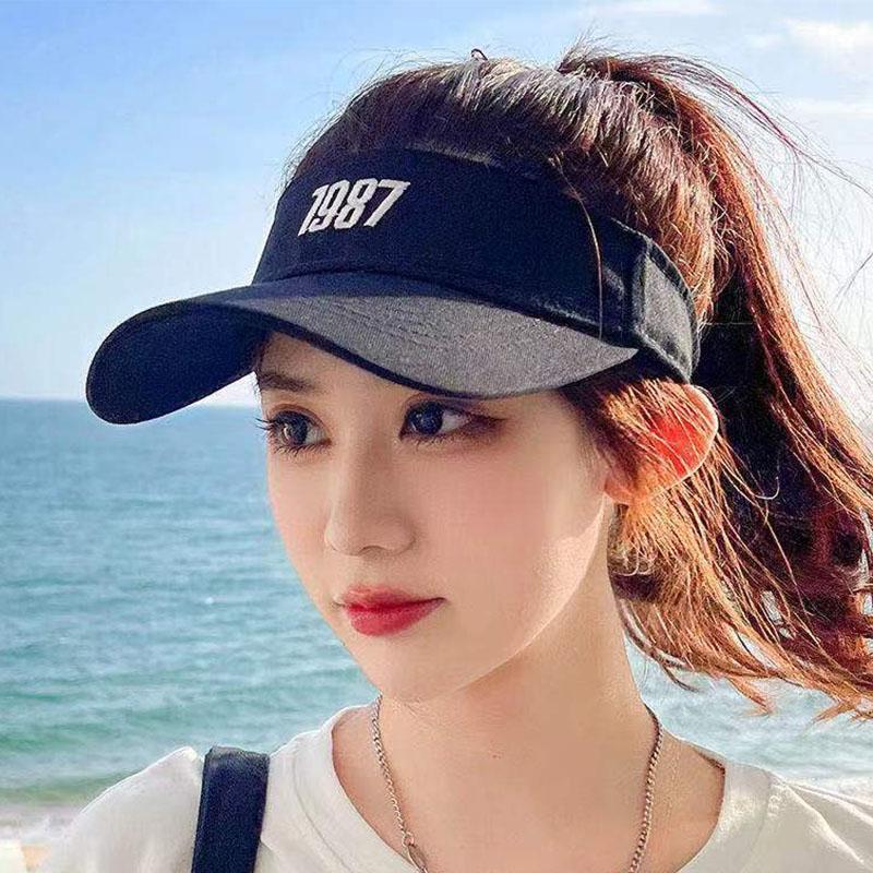 RICYGVM EmptyTop Sun Hat For Women Outdoor Sports Running Headless Hats Unisex Hollow Breathable Duck Tongue Cap Sunshade Visors