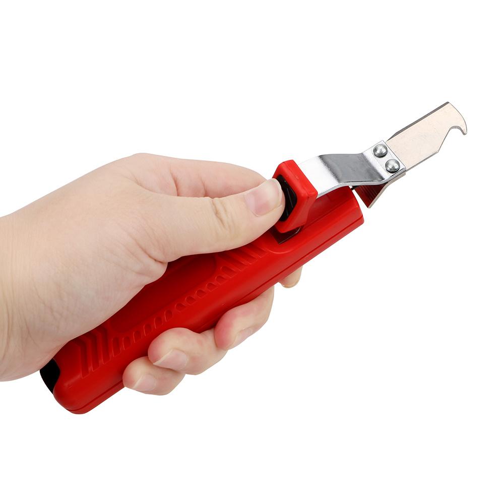 1Pc Professional Cable Stripper Knife with Rubber Handle for PVC Wire Fast Insulation Stripping Tool