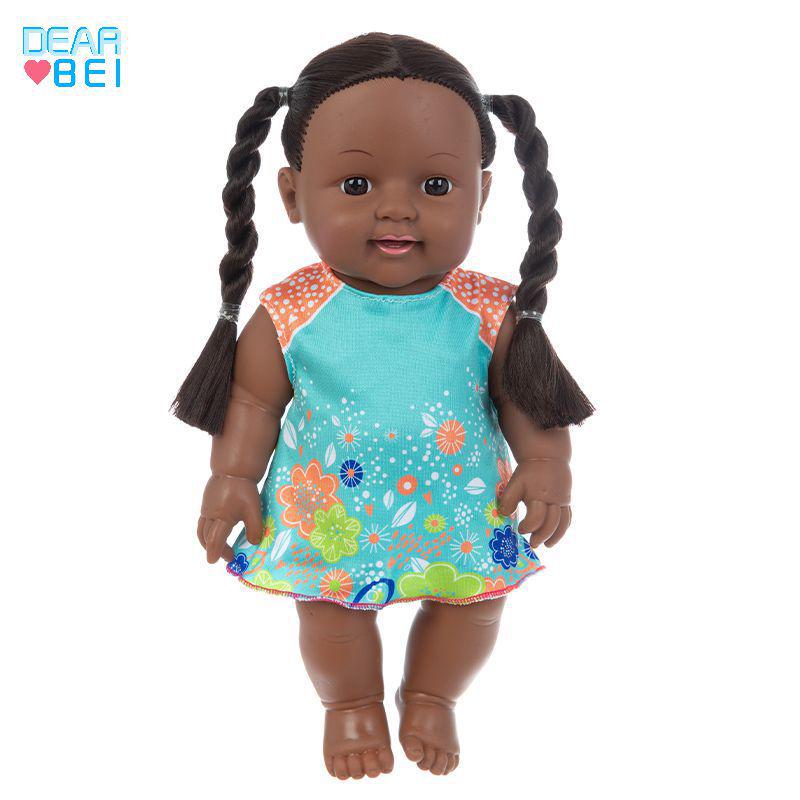 

12-дюймовая кукла-реборн с афро-прической, в технике тай-дай, черная, из мягкого винила 12-inch Smiling Black Baby Girl