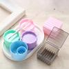 1Pcs Nail Art Brush Uv Acrylic Gels Parts Nail Tool Holder Cup With Dual Use Lid Brush Stand Palette Separate Cleaning Ridges
