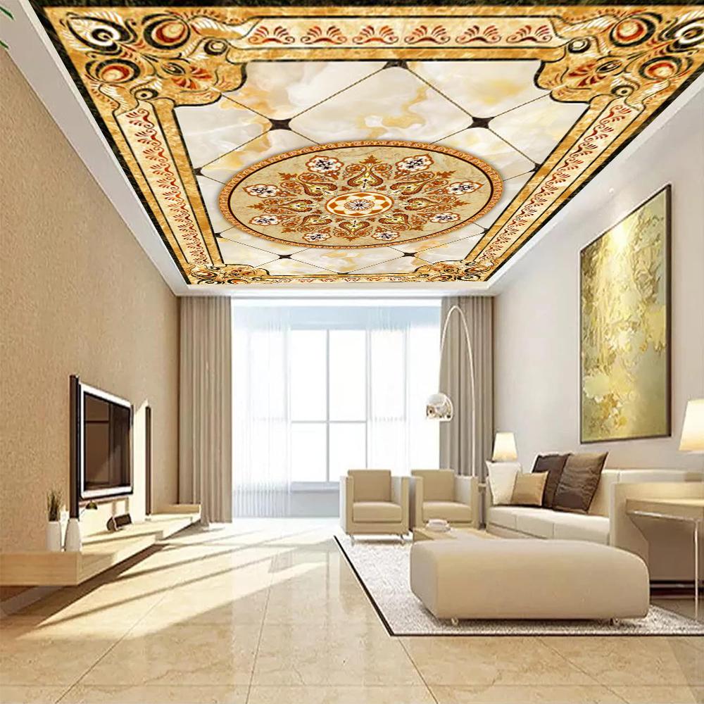 3d Wallpaper Classical European Style Ceiling Wall Mural Living Room Bedroom European Decoration Ceiling Mural