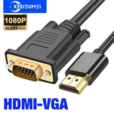 Su HDMI suderinamas su VGA adapteriu HD 1080P konverteris 1,8 M kabelis staliniam nešiojamam kompiuteriui, televizoriaus dėžutės monitoriui