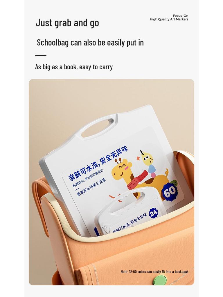 ENMY White Box Waschbares Acrylmarker Set für Studenten - Dual Tip Kunststifte