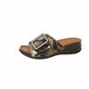 Large Size Slippers Women's Summer New Camouflage Slope Heel Fish Mouth Drag Round Head Beach Cool Slippers 43