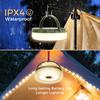 Camping String Lights, 2 In 1 Quick Storage 32.8FT Rechargeable Tent Lights String with 8 Modes, Hanging Waterproof Portable LED Lamp for Outdoor