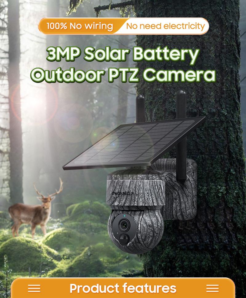 4G Wireless PTZ Outdoor Dome Camera - HD Night Vision, Solar-Powered, Waterproof Surveillance System