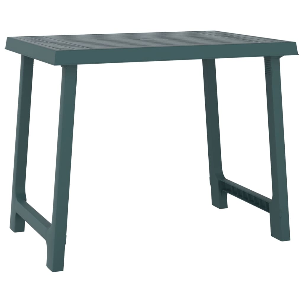 Camping Table Green 79x56x64 Cm PP Wood Look