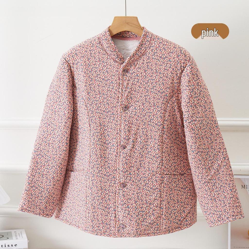 Grandma's Lightweight Winter Cotton Jacket - Warm, Short, Padded Coat for Mom