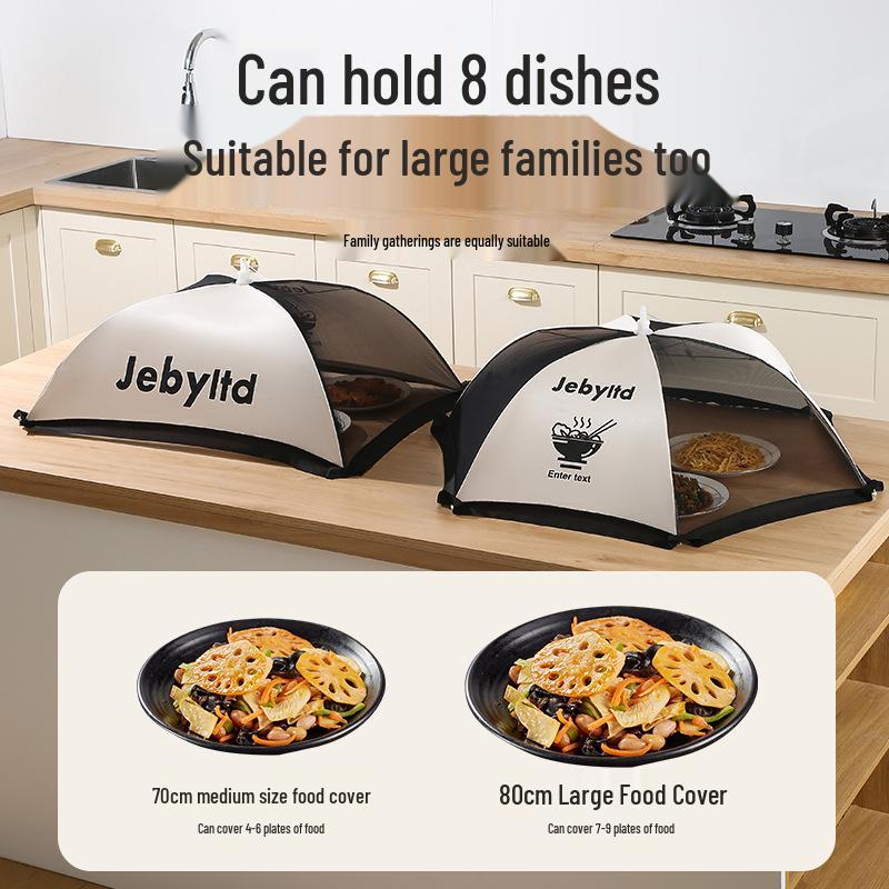 Large Foldable Food Cover - Dustproof, Insectproof, Flyproof, New Style Umbrella for Dining Table