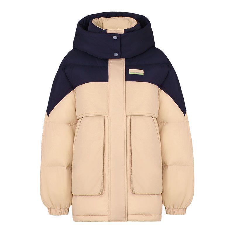 Winter new down jacket fashion hooded thickened temperament loose warm jacket