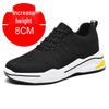 Men's Summer Height-Boosting Breathable Mesh Sneakers (8cm/6cm Hidden Heel) Korean Style Casual Running Shoes