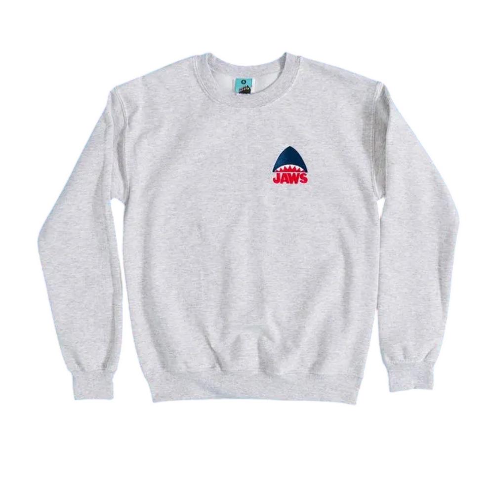 Jaws Unisex Adult Shark Embroidered Sweatshirt