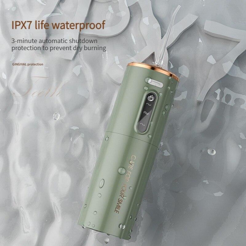 Oral Irrigator Portable Dental Water Flosser USB Rechargeable 280ML Electric Tooth Cleaning Device 3 Modes Waterproof Irrigator