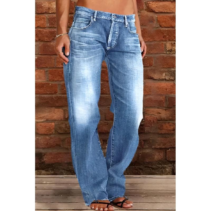 2026 New Women's Slim-Fit Flared Jeans Casual Versatile Long Pants