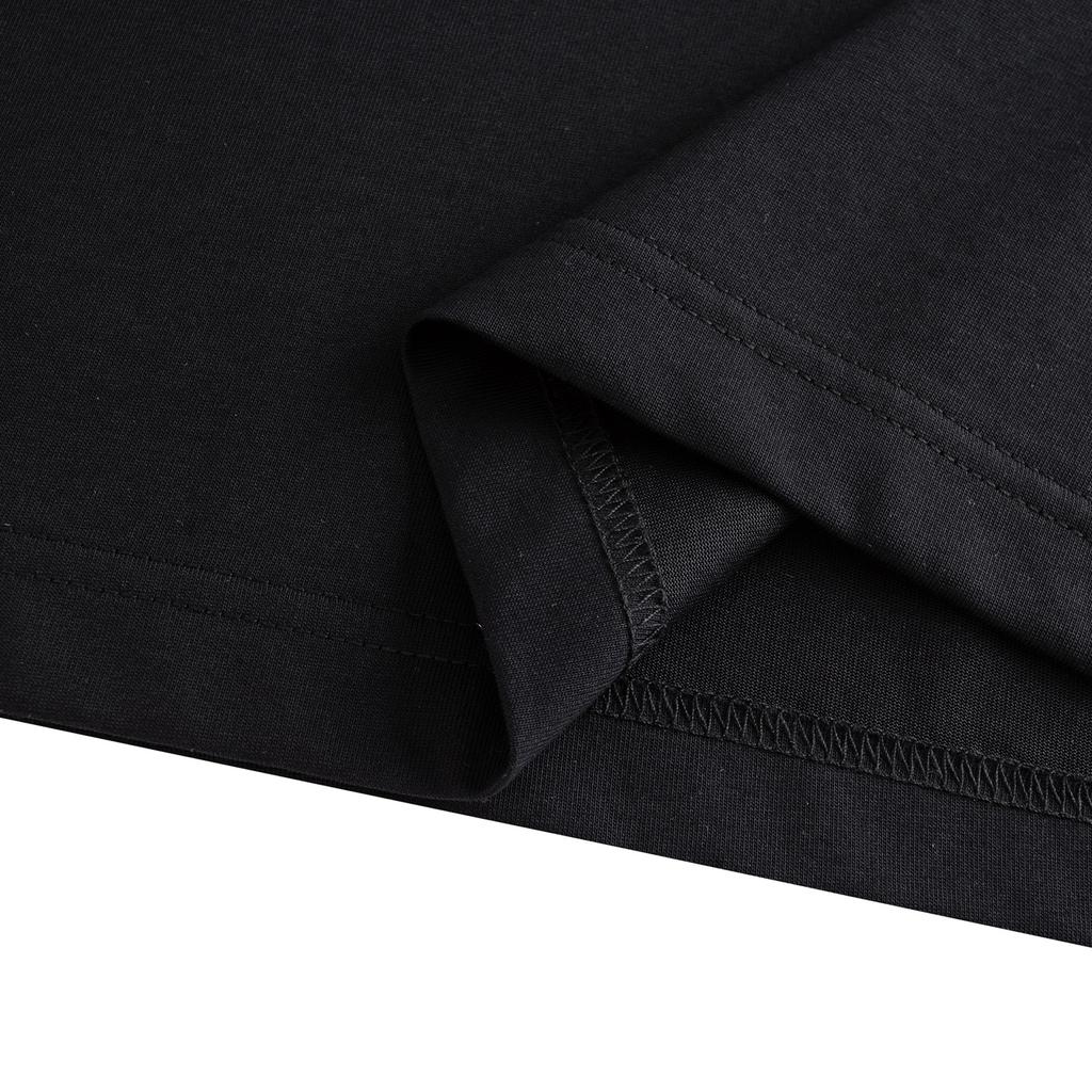 Anta Casual Loose Short Sleeve Knitted T-Shirt Unisex Tops Basic-Black 972628119-7