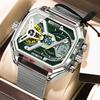 Luxury Men Wristwatch Date Week Luminous LED Quartz Man Clock Silicone Strap Electronic Dual Time Fashion Men's Watches