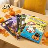 Children Festival Drawing Exercises 8PCS Halloween Cartoon Coloring Book Cute Ghost And Pumpkin Illustrations Thick Art Supplies for Party