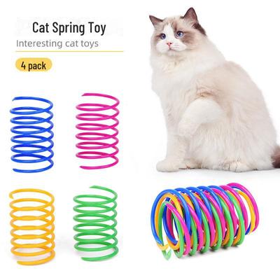 Colorful Spring Cat Toys for Self-Entertainment