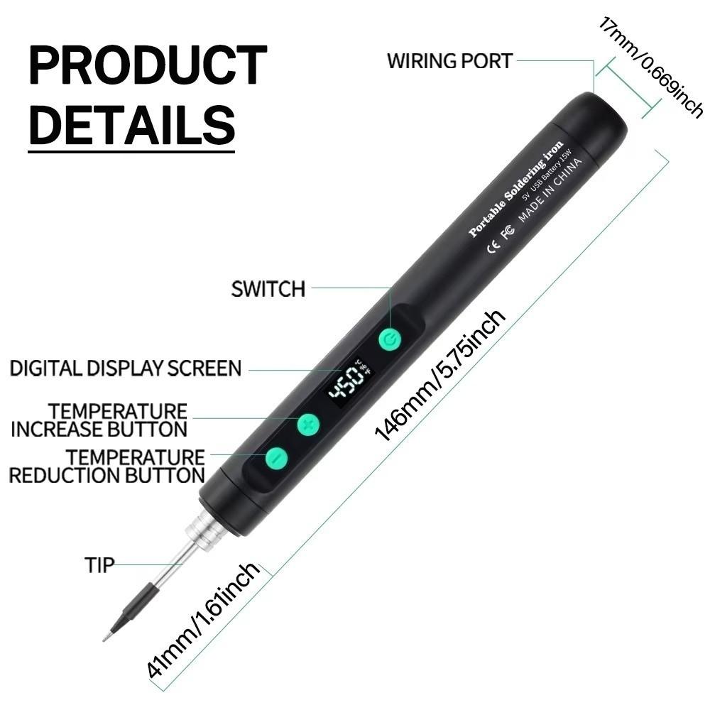 5V/15W Electric Iron Solder Speed Heating Welding Tool Kit Pen USB Soldering Iron  DIY Home Repair