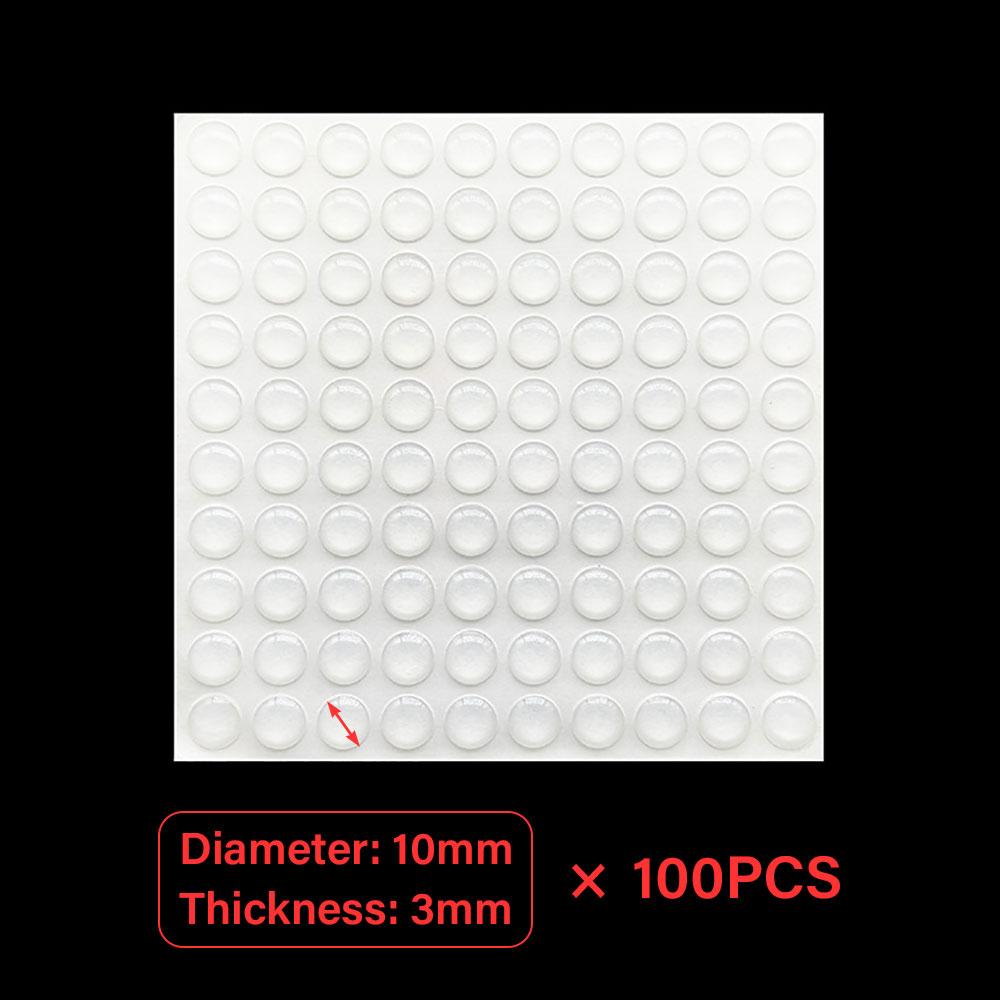 SW 100PCS Self Adhesive Anti-collision Silicone Particles Door Stopper Damper Buffer Furniture Pads Cushion Mute Protective Pad
