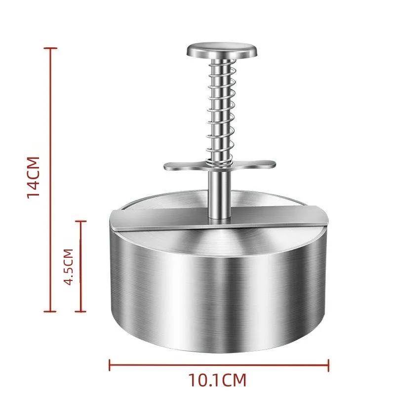 Hamburger Patty Maker Press 304 Stainless Steel Non-Stick Round Rice Ball Mold Thickness Adjusted Kitchen Beef BBQ Tools 4