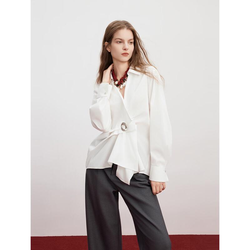 ELLE White Agate River V-Neck Blouse