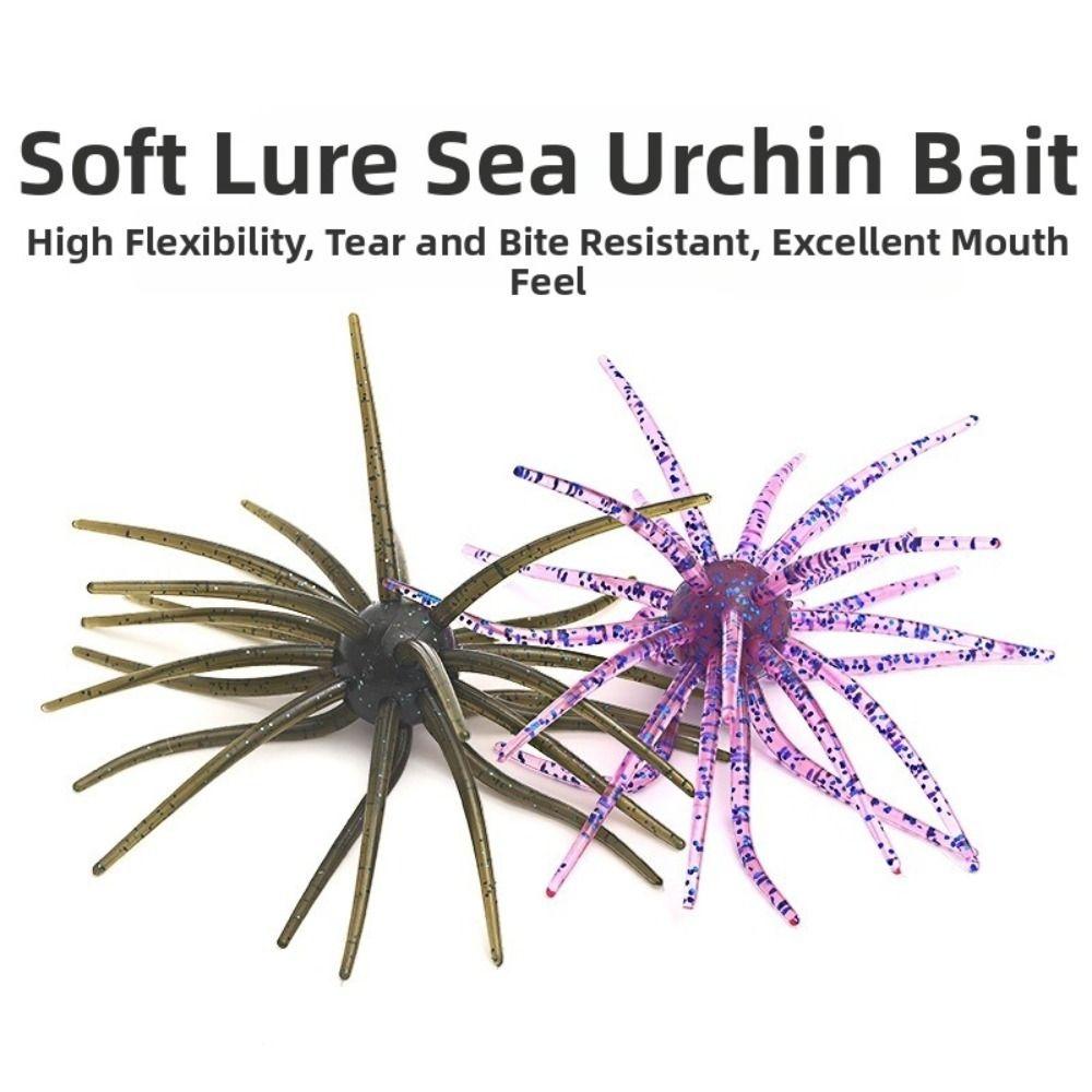 10pcs 11cm/8.7g Size Sea Urchin Lures Superior Tear Resistance 3D Lure For Sea Bass Fishing